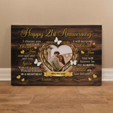 Personalized Photo Canvas - 21st Anniversary Gift - I Choose You - 21 Years Of Marriage